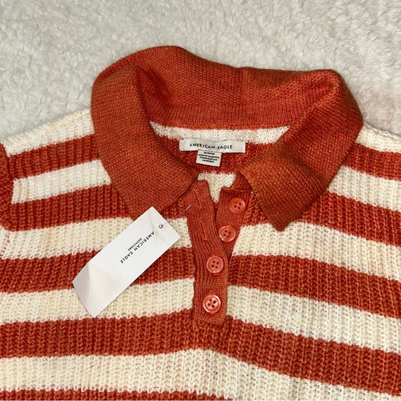 American Eagle Striped Ribbed Knit Long Sleeve Sweater Medium NWT - Picture 5 of 5